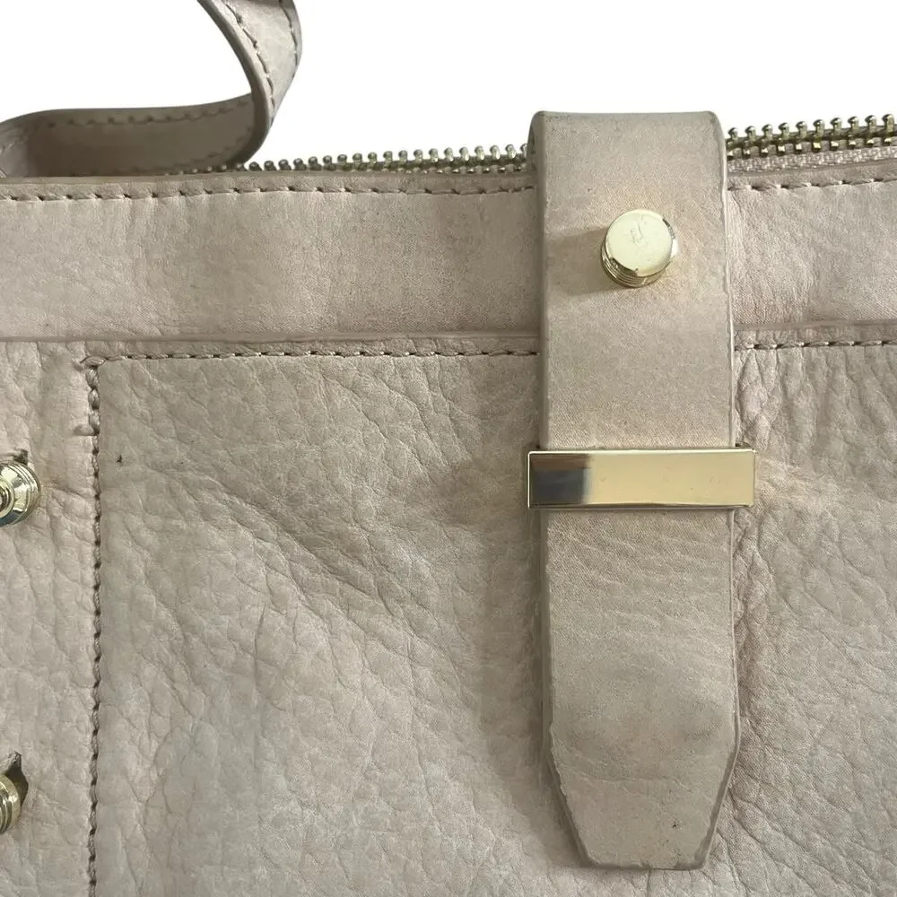 Botkier New York Warren City Crossbody Handbag Blush Beige Leather Studded